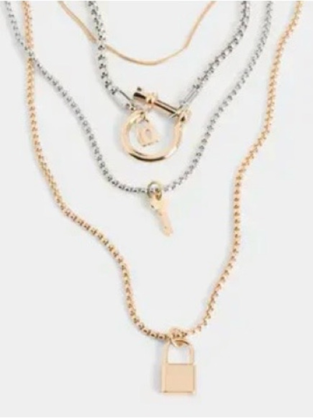 NWOT Layered Mixed Metals Necklace